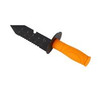 Asixxsix Scavatrice a doppia lama seghettata, pala per metal detector ad alta resistenza, manico antiscivolo, attrezzo da giardino con fodero per la rilevazione di metalli