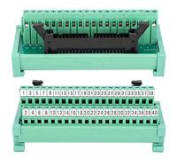Asixxsix Scheda Jr 40TBC, Connettore Morsettiera per Montaggio SU GUIDA DIN 35 Mm per PLC, Scheda PLC DC24V AC125V per AWG 22-16, Motore DC, Elettrovalvola