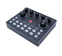 Asixxsix Scheda Live, Mixer Professionale con Doppia Riduzione del Rumore e 16 Effetti Sonori, Effetti Mixer DJ Cambia Voce per PC Streaming Live Gaming Podcasting Karaoke