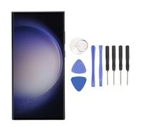 Asixxsix Schermo LCD di Ricambio per S23 Ultra 5G, Display Touch Digitalizzatore con Cornice e Kit di Strumenti con Impronta Digitale, SM S918B EU, Edizione Internazionale (Nero