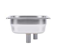 Asixxsix Sciacquatrice per Vetro, Sciacquatrice Automatica per Brocca con Risciacquo Ad Alta Pressione, Lavatazze con Vaschetta Raccogligocce per Tubo di Scarico Design Incorporato in Acciaio (SILVER)