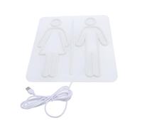 Asixxsix Segni a LED del Gabinetto, Segno di Bagno a Parete a Parete per Cattura degli Occhi Alimentati USB, Luce Al Neon a LED per Salvataggio per il Bagno Hotel Shopping Mall
