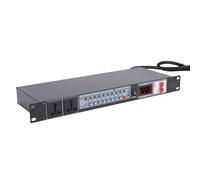 Asixxsix Sequenziatore Di Potenza Condizionatore 10 Scarico, Regolatore Del Controller Di Alimentazione Digitale Audio Con Supporto Rack Con La (Spina europea)