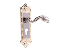 Asixxsix Serratura Antifurto Interna per Porta retrò in Stile Europeo Dal Design Contemporaneo per il Bagno della Camera da Letto, Materiale in Lega di Alluminio Brillante