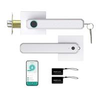 Asixxsix Serratura intelligente per impronte digitali, 5 Metodi di sblocco Controllo dell'app della scheda IC della tastiera delle impronte digitali, Riconoscimento a 360°, sblocco 0.3s (SILVER)