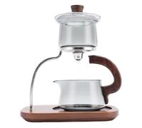 Asixxsix Set da tè in Vetro con Coperchio e Supporto, Filtro da tè Kungfu di Separazione Dell'acqua Magnetica per Casa, Teiera di Vetro Borosilicata Alta 350 Ml con Infusore