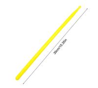 Asixxsix Set di Bacchette in Nylon per Batteria - Manici Elastici e Antiscivolo, Design a Forma di Bolla - Accessori Musicali Portatili (YELLOW)