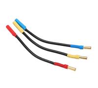 Asixxsix Set di Cavi di Prolunga con Connettore a Banana da 4 Mm di Alta qualità, Cavo da 13 Cm di Lunghezza per Un'estensione Efficace, Adatto per ESC 40-50A