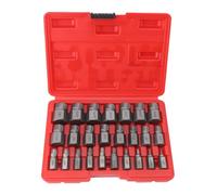 Asixxsix Set di estrattori di viti, 25 pezzi di estrattori di bulloni a testa esagonale multi-spline Easy Out Kit per elementi di fissaggio danneggiati, arrugginiti, spellati (Colore originale)