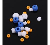 Asixxsix Set di Ingranaggi in Plastica, 26 Pezzi, Modulo 0.5, 2mm 2.3mm | Kit manicotti ingranaggi in miniatura, plastica, per motori coreless, modellini di automobili, barche, robot, parti di