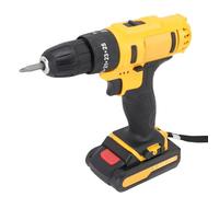 Asixxsix Set di Trapano a Corda, Kit Driver di Alimentazione a Impatto 21V con Batteria e Caricabatterie, 35n.m max. Coppia 1280rpm 2 velocità Variabile Incorporata a LED (Plug dell'UE 110-240V)