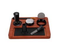 Asixxsix Set Pressino per caffè, Kit di Accessori per caffè Espresso da 7 Pezzi con Stazione di Pressatura per Espresso in Legno, Distributore, Imbuto Dosatore, Retina per Disco,