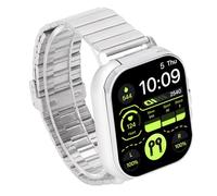 Asixxsix Smart Watch, 2 in 1 2,01 Pollici di Touch Screen Bluetooth Call Fitness Tracker Watch, Smart Orologi Ricaricabile a Batteria da 250 MAh per Uomo Donna, Corsa, Viaggio (Acciaio d'argento)