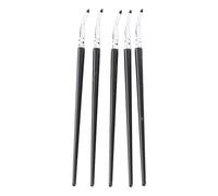 Asixxsix Spazzo Eyeliner Angolato 5 Pezzi, Pennello per Eyeliner Piegato Sottile Professionale Preciso Definire la Spazzola per con Piccola Punta Fine