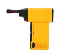 Asixxsix Spolverino Ad Aria Compressa, Spolverino Elettrico da 130.000 Giri/min con Doppia Batteria da 2500 MAh Ad Aria Senza Fili Ricaricabile per Computer, Tastiera (YELLOW)