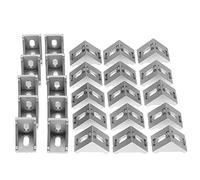 Asixxsix Staffa Angolare a Forma di L in Alluminio 4040 Resistente, Fissaggio Robusto per Porte, Mobili, Confezione 25 Staffe Angolari in Alluminio per il Miglioramento della Casa