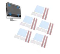 Asixxsix Strisce adesive per Lo Schermo della Privacy e linguette di Supporto per Il Montaggio a Scorrimento per Monitor di Computer e Laptop, Fissaggio delle linguette adesive con Panno