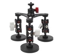 Asixxsix Supporto per Supporto a Tripla Ventosa, Supporto per Parabrezza per Auto con Action Camera con Vite da 1/4 di Pollice, Base per Supporto per Auto Resistente a 3 Ventose per