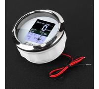 Asixxsix Tachimetro, Tachimetro GPS Digitale Marino Universale 85 Mm, Contachilometri Impermeabile IP67, Voltmetro Viaggio Cog Odo, per Auto, Barche, Yacht, Motociclette (quadrante bianco)