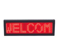 Asixxsix Targhetta Nominativa a LED, 12x48 Pixel, Programmabile, Ricaricabile, con Controllo Tramite App, Completa di Spilla e Supporto Magnetico, Ideale per Ristoranti, Negozi e fiere.