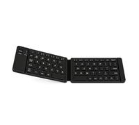 Asixxsix Tastiera Bluetooth Pieghevole, Tastiera Pieghevole Bluetooth Wireless Cablata, Tastiere Pieghevoli da Viaggio per Tablet, Computer Desktop, Laptop (BLACK)