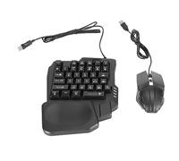 Asixxsix Tastiera da Gioco a Mano e Combinazione di Mouse, Pacchetto Combinato da 4 in 1 Mobile con Controller Gamepad Mobile e Convertitore per Mouse, Supporto per Telefoni