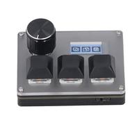 Asixxsix Tastiera da Gioco Meccanica a una Mano, Tastiera Macro a una Mano con Retroilluminazione RGB, Tastiera Taglia Copia e Incolla, Tastiera a 3 Tasti di Scelta Rapida con Manopola,