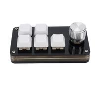 Asixxsix Tastiera macro programmabile, 5 tasti 1 manopola Hot Swappable Tastiera personalizzata con connessione USB cablata, per il lavoro di gioco Video Editing Graphic Design