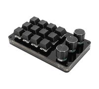 Asixxsix Tastiera Meccanica Macro A 12 Tasti e 3 Manopole con Programmazione Macro Personalizzata, Interruttore Blu, SostituiBile A Caldo, Separazione dei Cavi della Tastiera per Giochi