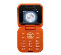 Asixxsix Telefono Cellulare Flip Sbloccato, Telefono Cellulare GSM Dual SIM con Bluetooth 4.0, Pulsanti Grandi, Altoparlante, Schermo da 1,77 Pollici, Fotocamera, Lettore MP3, Radio FM, (ORANGE)