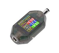 Asixxsix Tester di tensione CC, schermo a colori orientabile 4,5-50 V | 0-6 A, 0-600 W, involucro in lega di alluminio, resistenza di campionamento da 0,005 Ω, grafici in tempo reale