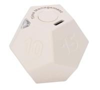 Asixxsix Timer a 12 Lati, Elegante Timer Ricaricabile Multifunzionale con Funzione di Promemoria, Strumento di Efficienza Nella Gestione del Tempo Adatto per la Gestione Dell'ADHD (WHITE)