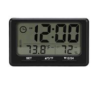 Asixxsix Timer da Digitale, Display LCD Timer da Magnetico con Misuratore di Temperatura e umidità per, Cottura Al Forno, Esercizio Fisico, Camera da Letto, (Sveglia con misuratore di umidità e