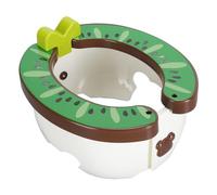 Asixxsix Vasino per Bambini, Vasino Portatile Pieghevole Multifunzionale 2 in 1 con Base Antiscivolo, da Viaggio Compatto con Coperchio Rimovibile per la Casa, l'asilo, il Campeggio, i Viaggi (BROWN)
