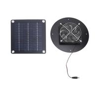 Asixxsix Ventilatore di Scarico Solare 20W, Pannello Solare a Cristallo Singolo, con Adattatore di Alimentazione, Ventilatore Solare per la Ventilazione di Yacht e camperr