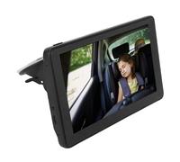 Asixxsix Videocamera per Auto per Bambini, Doppio Monitor per Neonati, Display HD a Schermo Diviso da 7 Pollici con Telecamere Ruotabili a 360° per Fratelli Gemelli