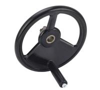 Asixxsix Volantino a 3 Razze, Albero 250 Mm 22 Mm Volante per Macchina Utensile in Bachelite Nera per Fresatrice Tornio Trapano a Colonna con Fori per Viti per un Facile Montaggio