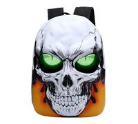 Asixxsix Zaino a LED, 3D Hardshell Motocicletta Skull Head Zaino con schermo programmabile, Controllo App Animazione fai da te, Prova dell'acqua Borsa per laptop per uomini e donne