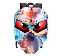 Asixxsix Zaino LED, Borsa Motocicletta a Guscio Rigido 3D con Schermo Programmabile e Occhi Sognanti, Zaino per Laptop Impermeabile di Grande Capacità per Uomo, Viaggio, Bicicletta