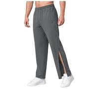 ASIYAN Pantaloni da Donna con Apertura Laterale A Strappo della Tuta Completamente Aperti, Doppio Cursore, Cerniera Staccabile Post-operatoria con Tasche Sportivi Lunghi da Riabilitazione(Grey B,M)