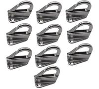 ASJFGTEH 10 Pezzi Gancio parabordo in Acciaio Inossidabile 316 con Clip a Molla con Occhiello Chiuso Accessori for ferramenta for Barche Marine Parti del Gancio di Protezione(42.5mm Type 1)
