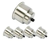 ASJFGTEH 5 Pezzi in Acciaio Inox portabicchieri portabicchieri for Auto Camion Camper Camper Argento Accessori for Barche Marine