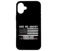 Ask Me About Medicare Health Insurance Consultant Agent Cool Custodia per iPhone 16 Plus