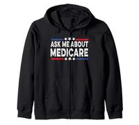 Ask Me About Medicare Health Insurance Consultant Felpa con Cappuccio