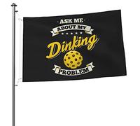 Ask Me About My Dinking Problem Outdoorbandiera Nautica Bandiera Appendere Decorazioni Da Esterno Doppia Faccia Per Vacanza Letto Attività 3X5 Ft
