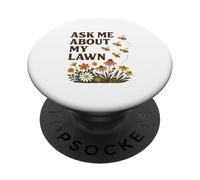 Ask Me About My Lawn No Mow May Pollinator Awareness PopSockets PopGrip Adesivo