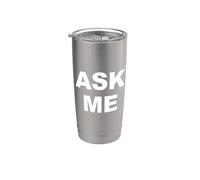 Ask Me in bianco Bicchiere termico in acciaio inox doppia parete