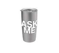 Ask Me in bianco Bicchiere termico in acciaio inox doppia parete