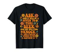 Ask Seek Knock - Matteo 7: 7 Citazione della Maglietta