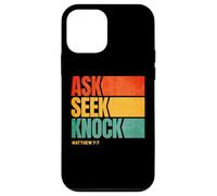 Ask Seek Knock Matthew 7:7 Christian Men Women Faith Custodia per iPhone 12 mini